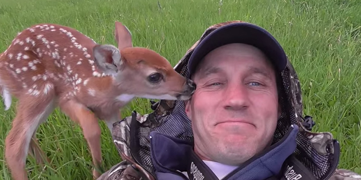 Baby Deer Refuses To Let Go Of The Man Who Saved Her Life Hasan Jasim