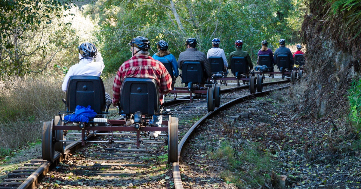 You Can Now Ride a Railbike Through California’s Scenic Redwood Forest ...