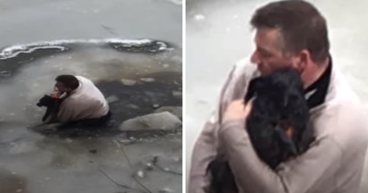Man Jumps Into Freezing Water To Save a Dog's Life - Hasan Jasim