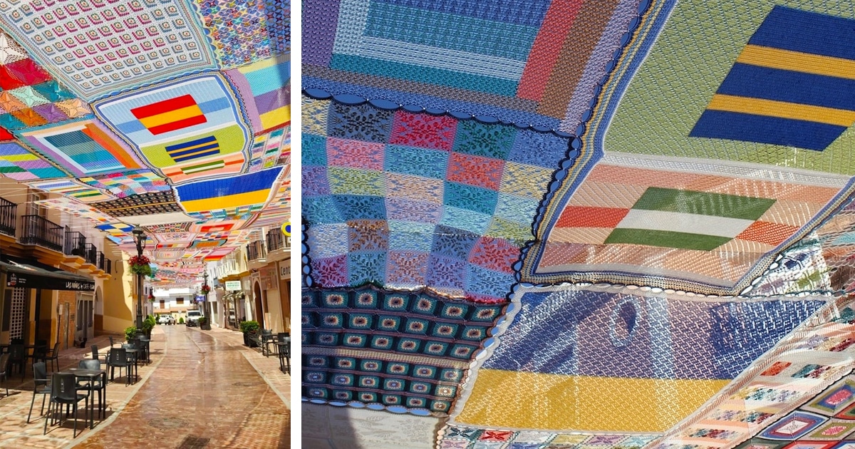 Local Crochet Class Makes Giant Canopy to Provide Shade in Extremely ...